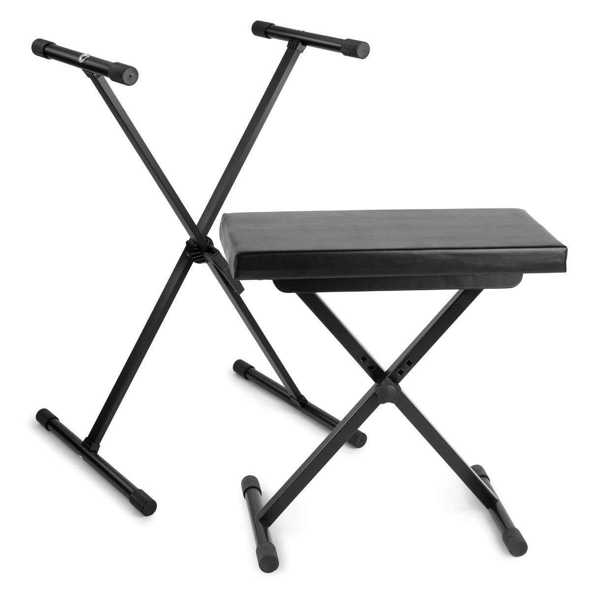 Vonyx Keyboardständer mit Sitzhocker – beide höhenverstellbar