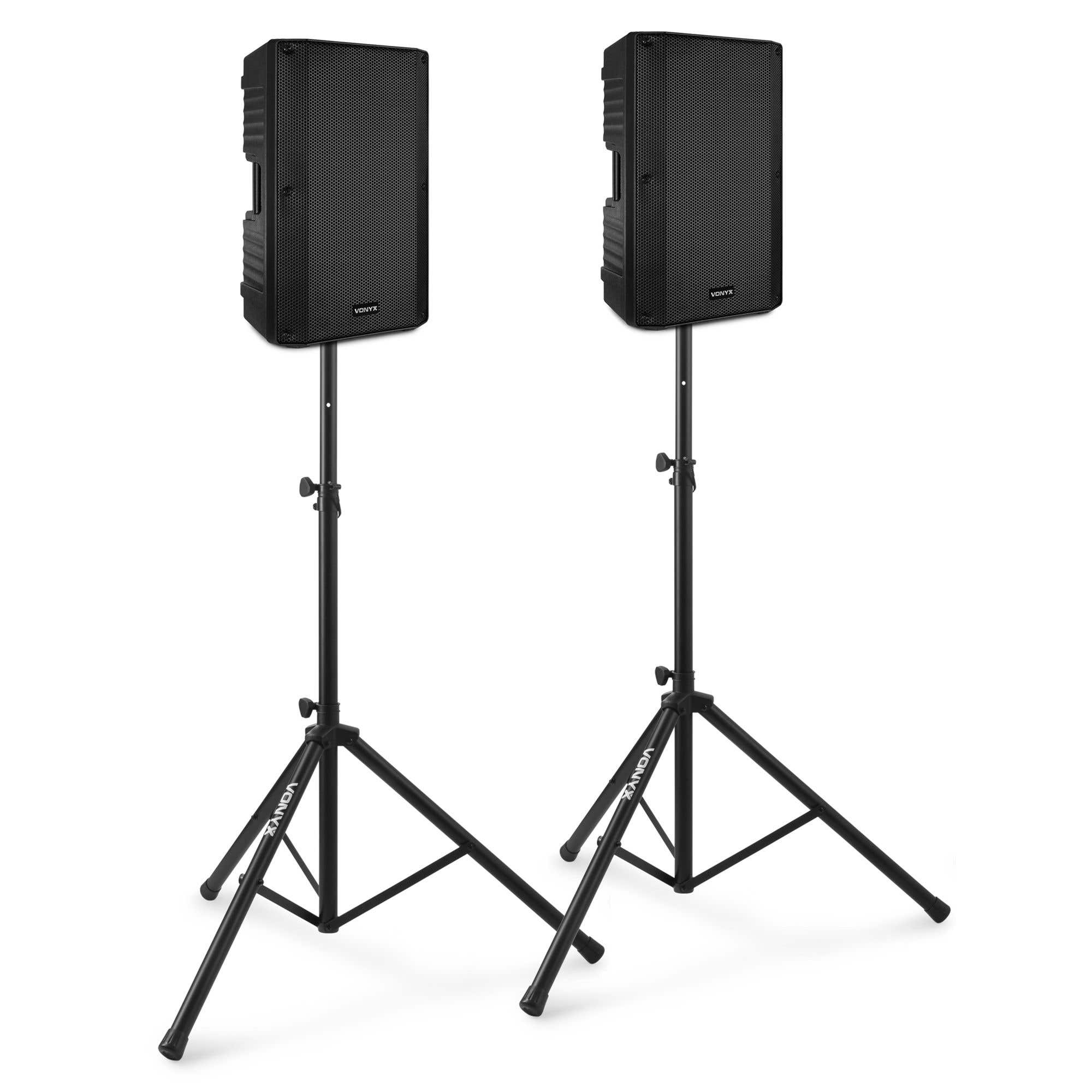 Vonyx VSA120S Aktives Stereo-Lautsprecherset 12" mit Ständern