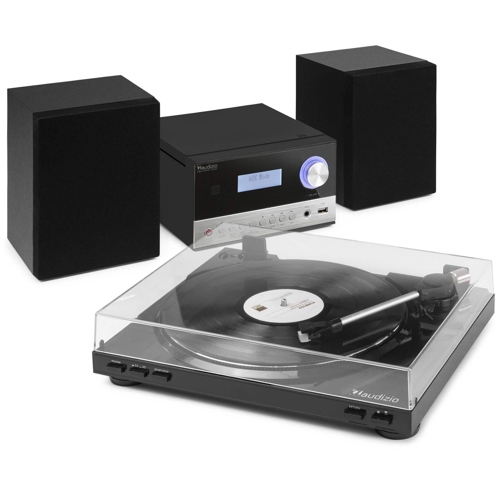 Audizio Arles Stereo-HiFi-Anlage mit Plattenspieler RP310