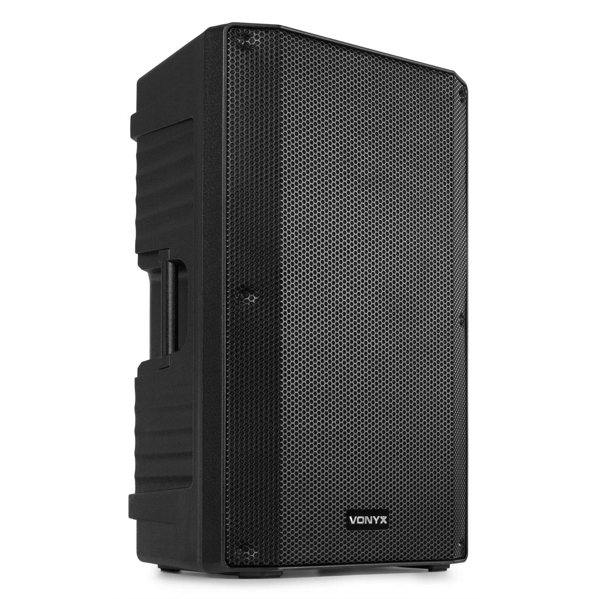 Vonyx VSA15BT doppelverstärkter Aktivlautsprecher (1000 Watt) mit Bluetooth und MP3