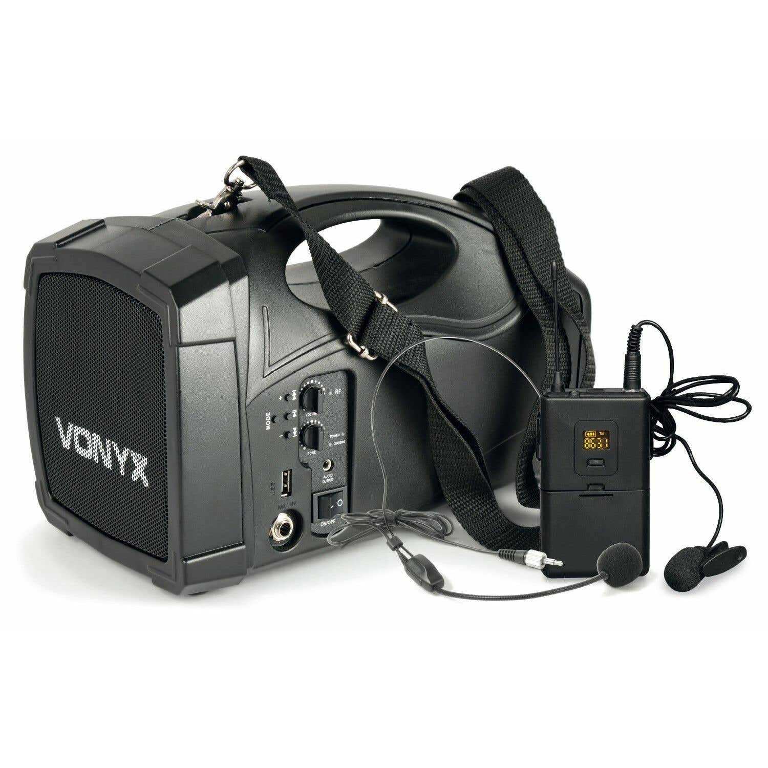 Vonyx ST012 tragbares PA-System mit kabellosem Headset-Mikrofon