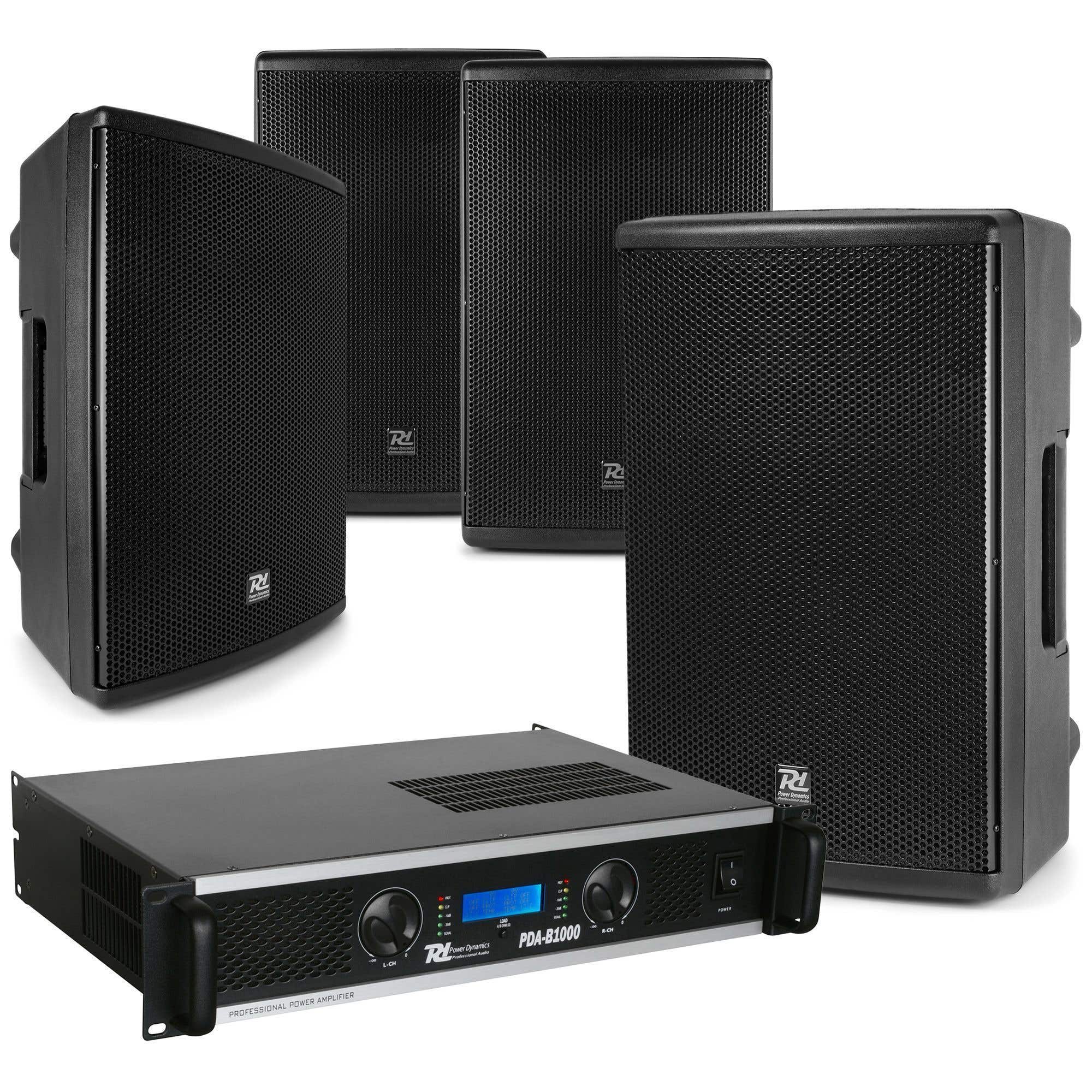 Power Dynamics 1000W RMS PA Anlage
