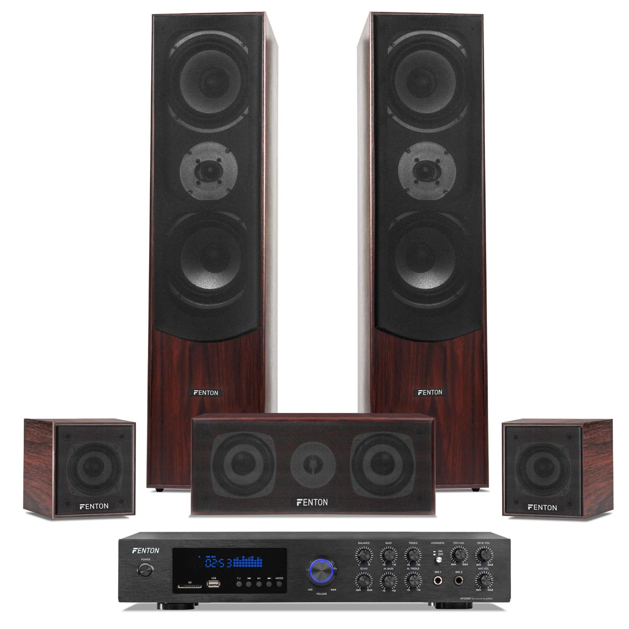 Fenton 5.1 Heimkino System - 245 Watt Bluetooth Soundsystem Komplett-Set