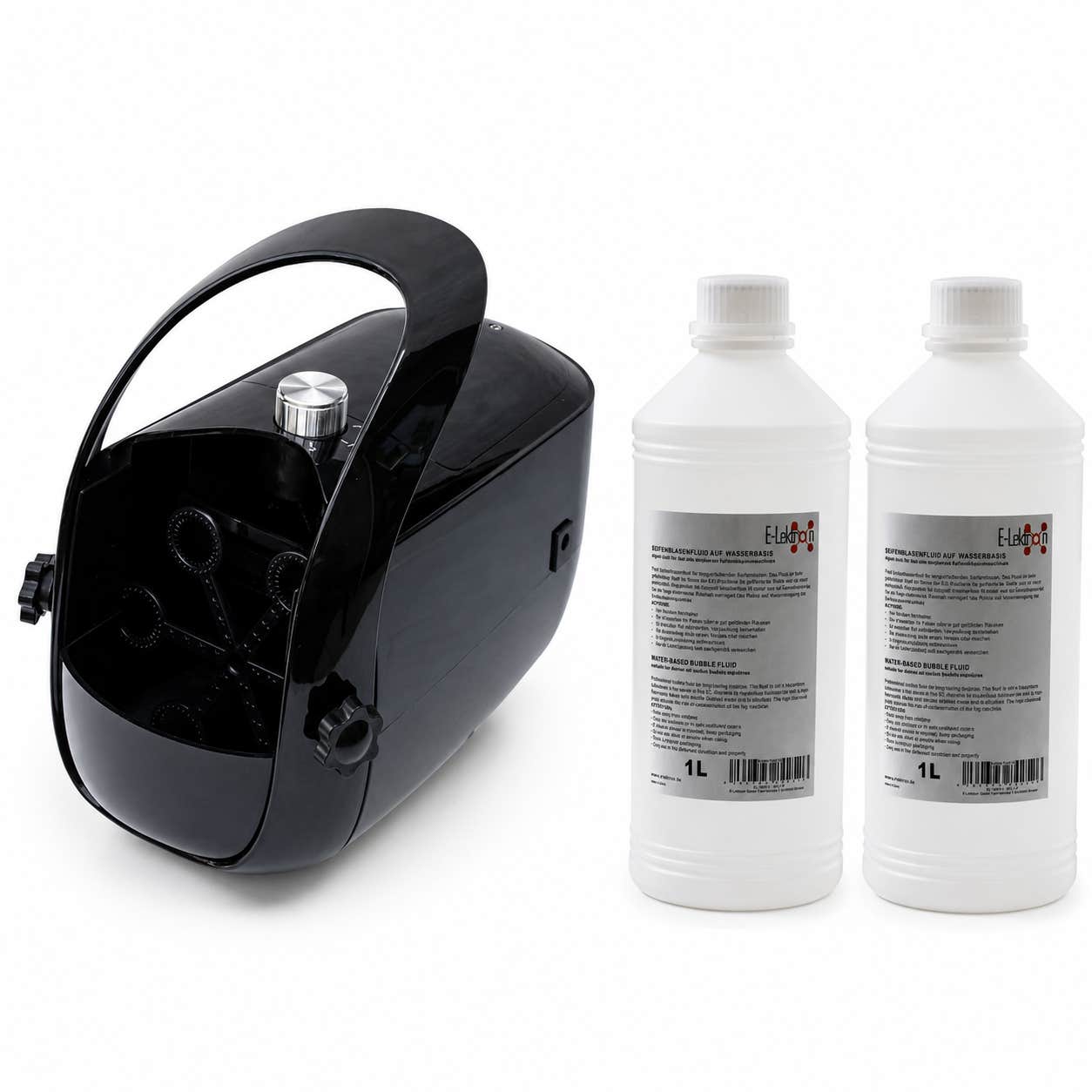 E-Lektron B100 Seifenblasenmaschine mit 2 l Flüssigkeit - Tragbar und batteriebetrieben