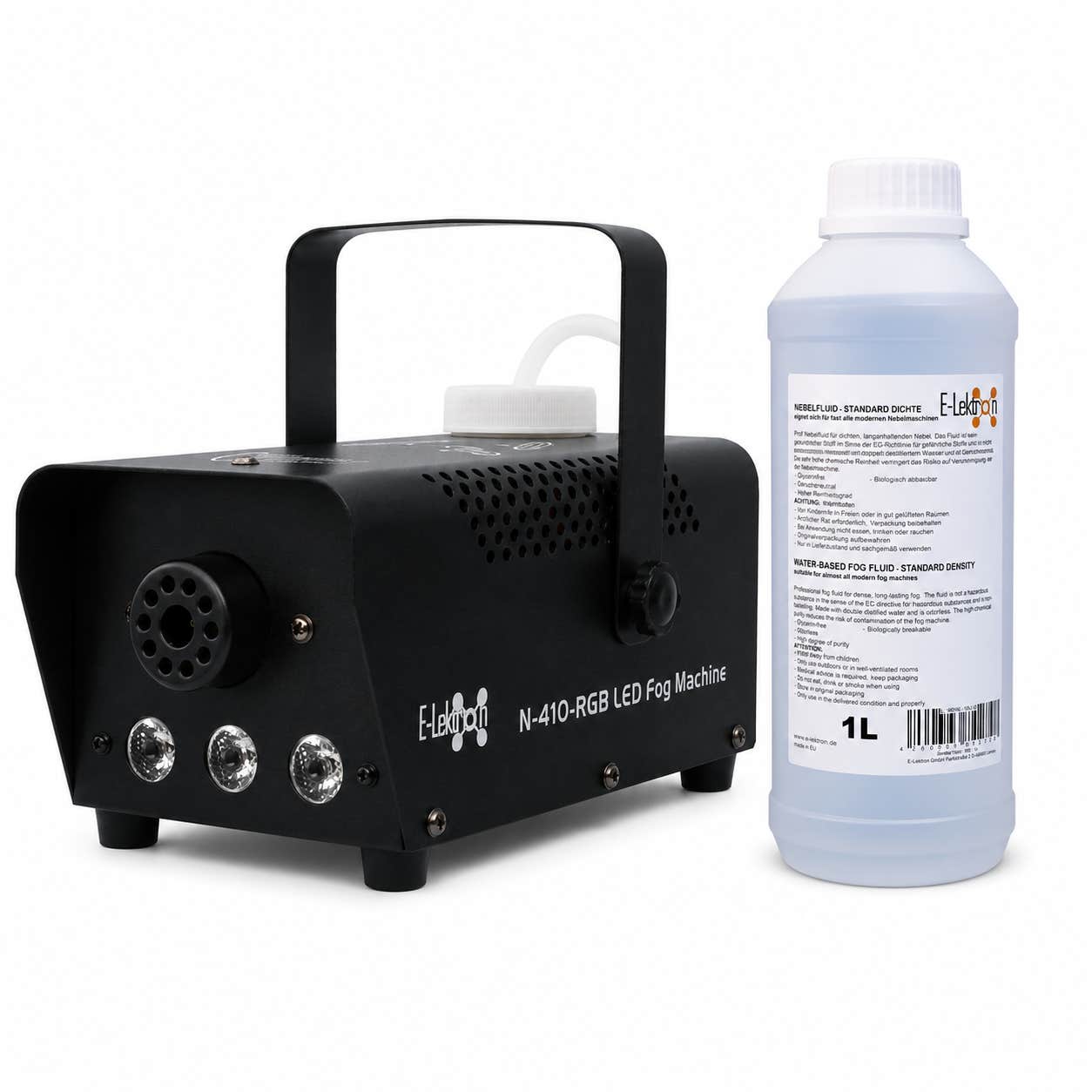 E-Lektron N-410-RGB Nebelmaschine mit 1 l Nebelfluid - 400 W mit RGB LEDs und Fernbedienung