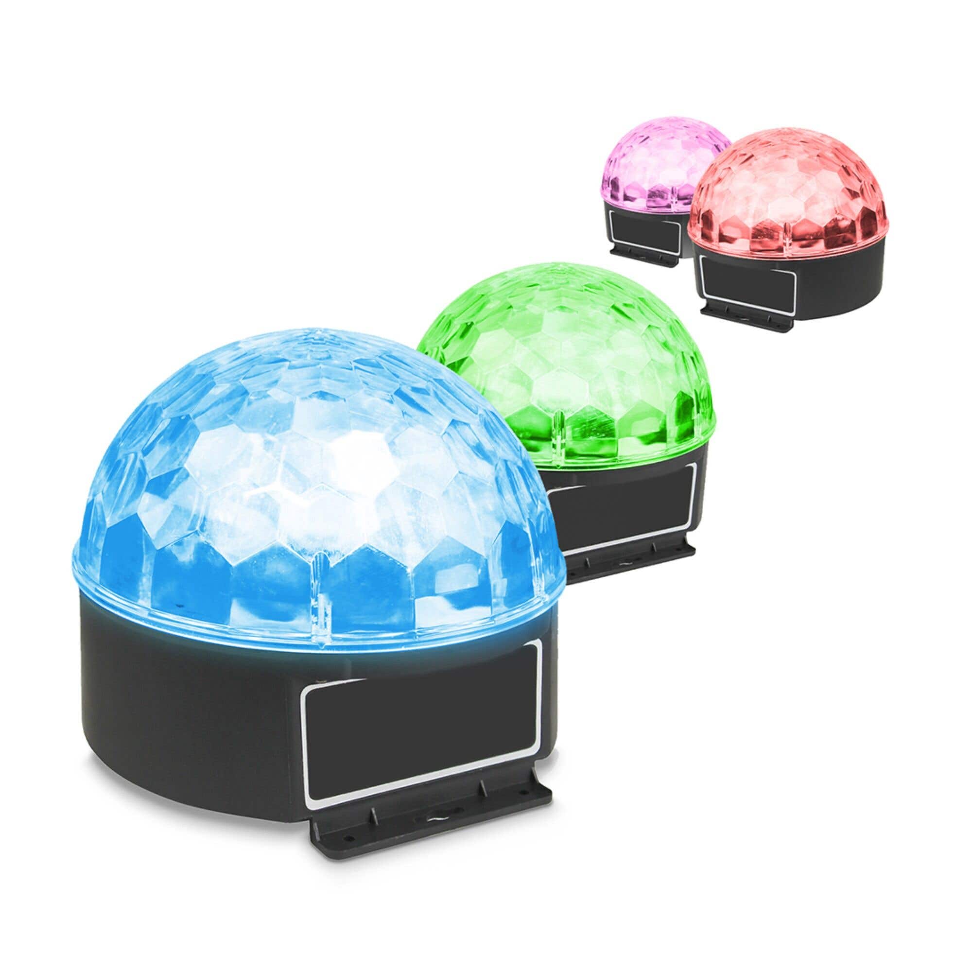 Fuzzix Set mit 4 Jelly Balls mit LED Lichteffekt und vielen bewegten und farbigen Lichtstrahlen