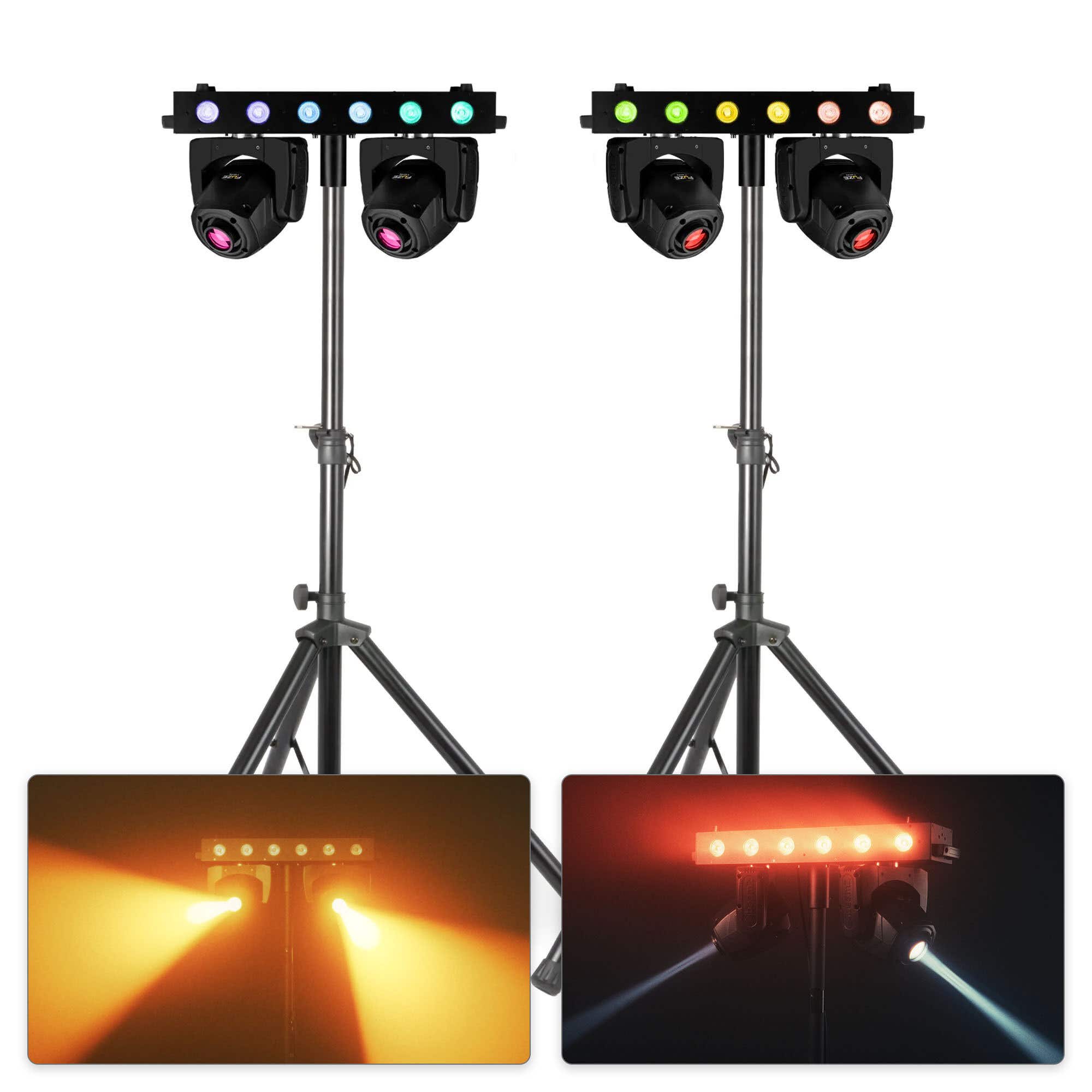 BeamZ Fuze Twin Moving Head Bar 2er Set mit Stativen