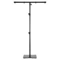 Vonyx Lichtstativ Pro Set - T-Bar und Bodenplatte - 4 Befestigungspunkte - 112-260 cm - 25 kg belastbar