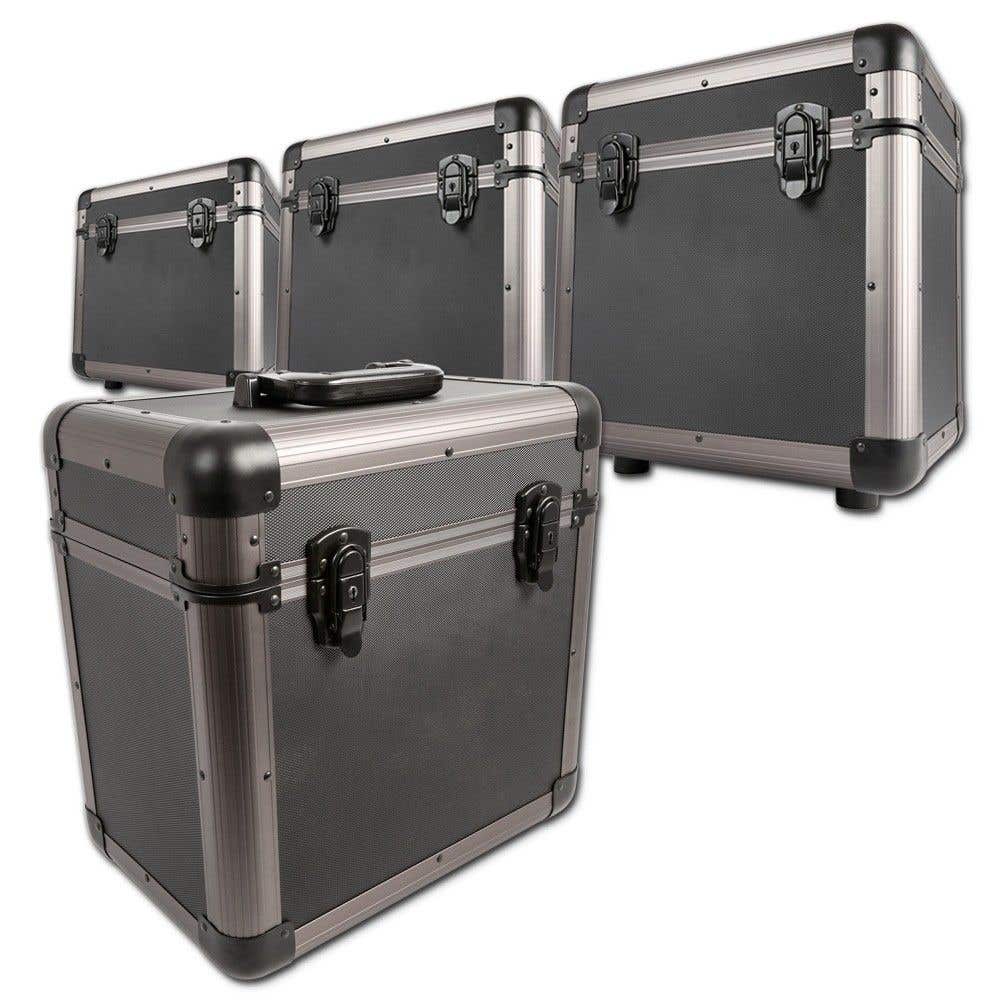 Power Dynamics RC80 12" Plattenkoffer Titan (4er Set)