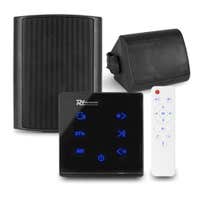 Power Dynamics BGO40 Outdoor Lautsprecher Set - A50B Einbauverstärker - IP56 - 2x 20W - Schwarz