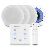 Power Dynamics ESCS5 Deckenlautsprecher 4er Set - A100W Einbauverstärker - Bluetooth - 4x 20W