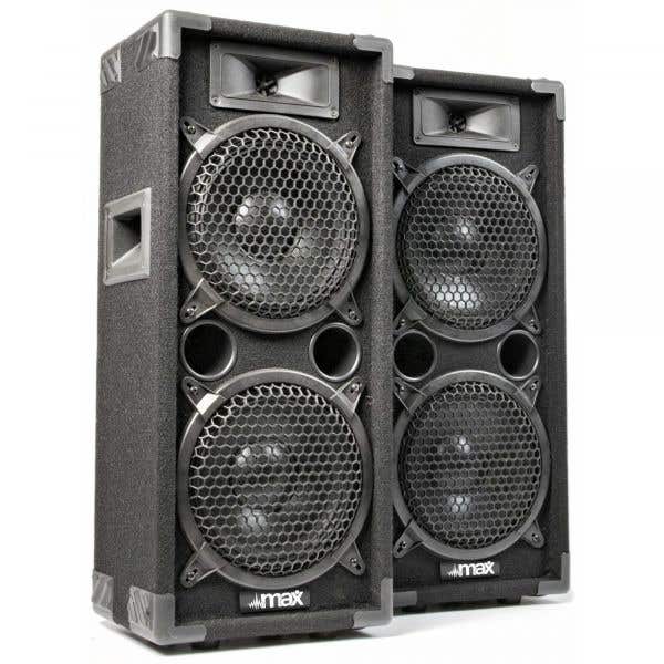 B-Ware - MAX MAX28 1600W Disco Speaker Set 2x 8 Zoll 