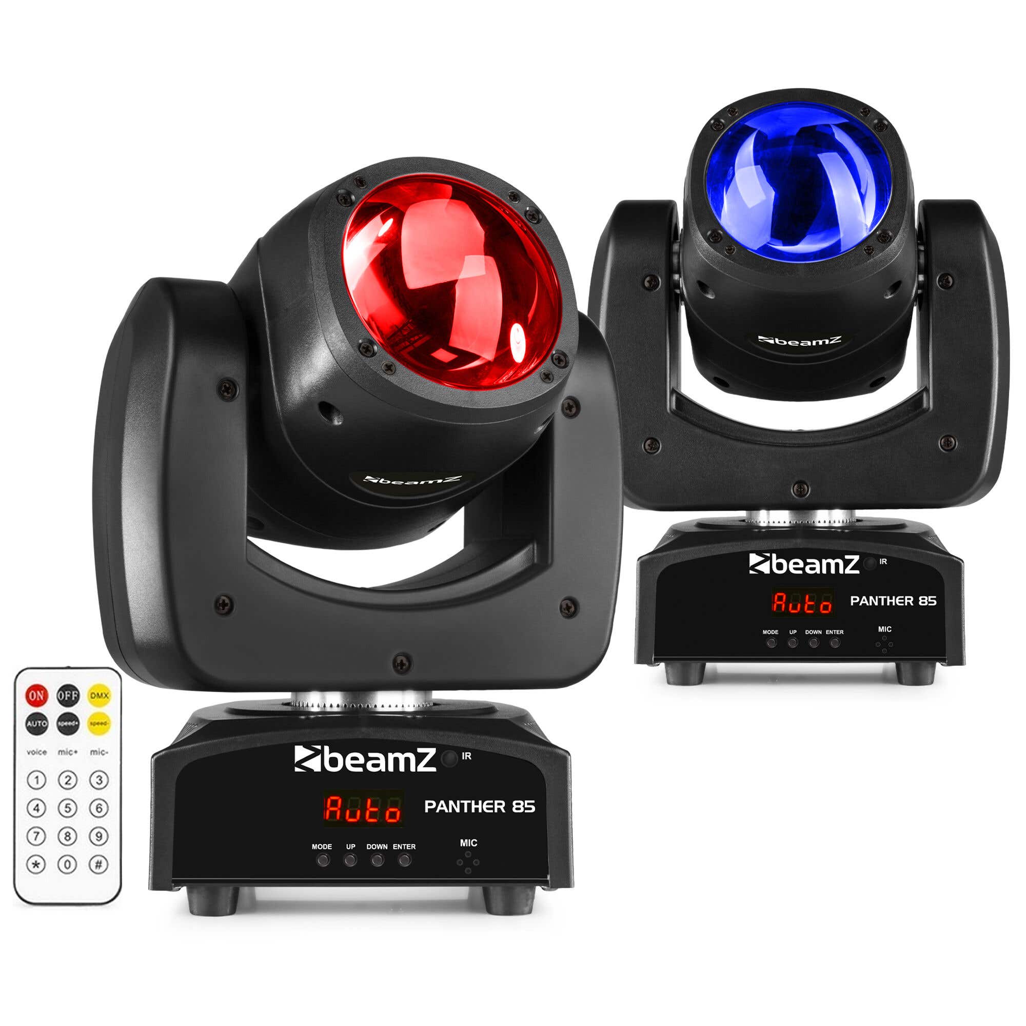 BeamZ Panther 85 RGBW LED Beam Moving Head - 80W - 2er Set