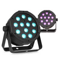 BeamZ SlimPar37 LED Par 2er Set mit 12x 4W RGBW LEDs & DMX - Inkl. Fernbedienung