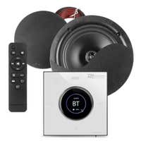 Power Dynamics B50W Einbauverstärker mit 2 Deckenlautsprechern - 6,5 Zoll - 2x 25 W - Schwarz