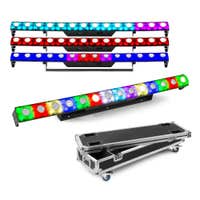 BeamZ Set mit 4 LCB14C Hybrid LED Bars im Flightcase - Mit 14x RGBW und 56x SMD RGB LEDs