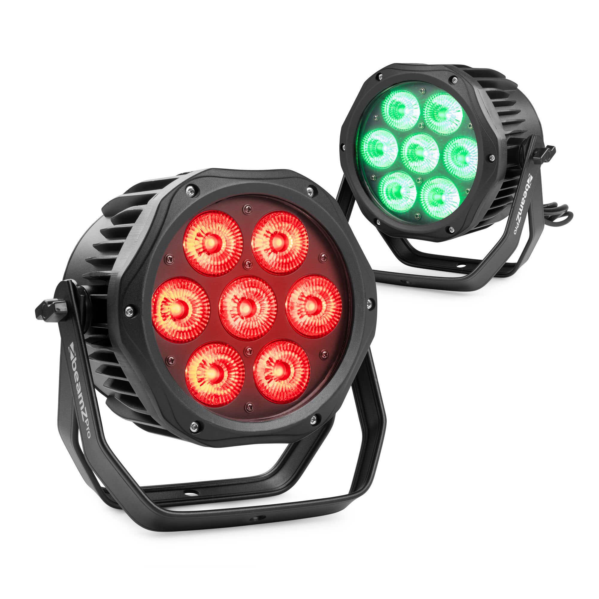 BeamZ Pro BWA410 Aluminium LED Par 2er Set – RGBW & IP65 – 7x 10W
