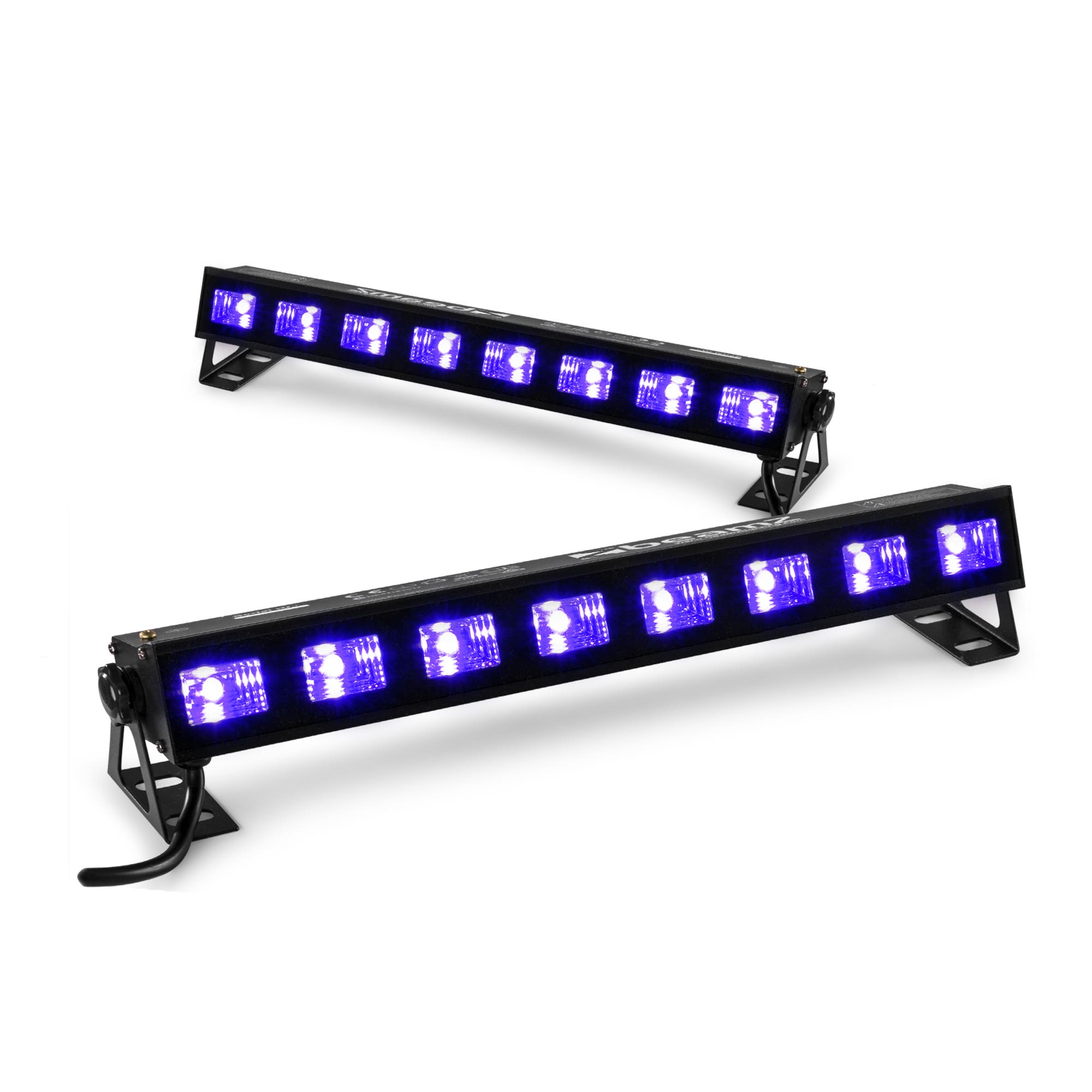BeamZ LED Bar BUVW83 – 2er Set mit 8 UV & Warmweiß LEDs – 30W