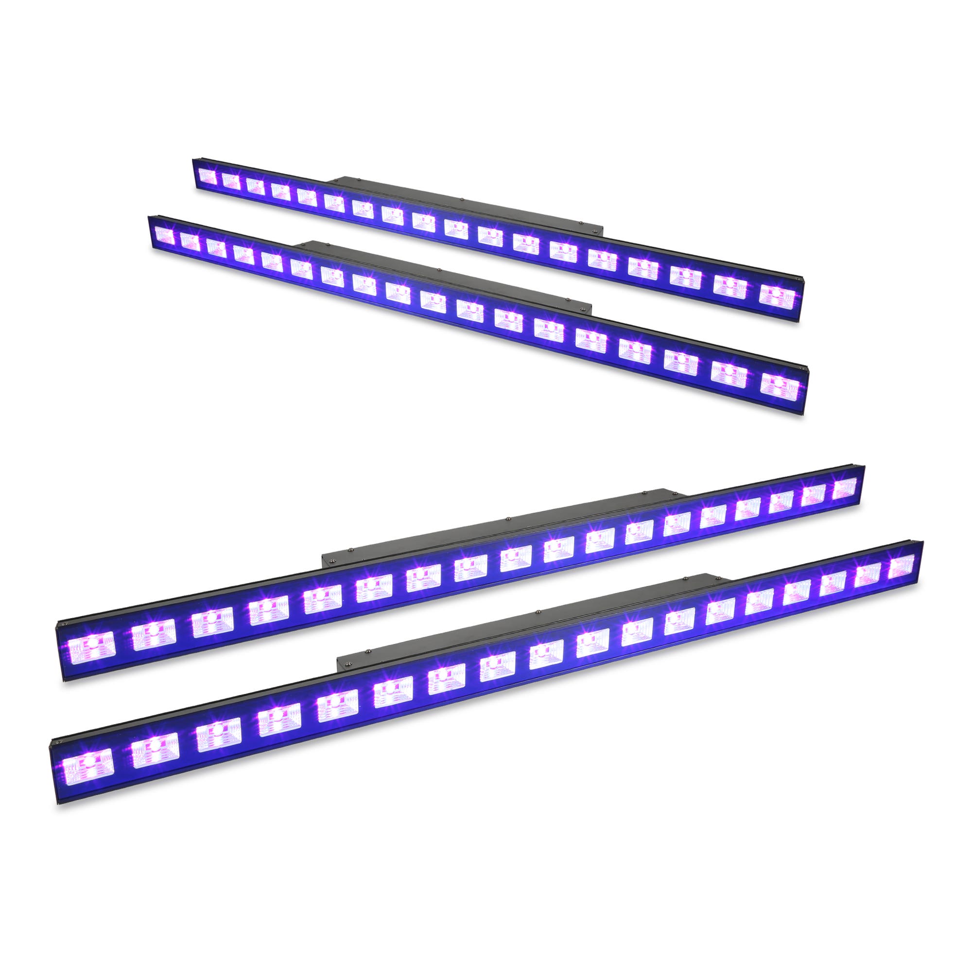 BeamZ LCB48 LED UV Schwarzlicht LED Bars 4er Set - 18x 3W UV LEDs