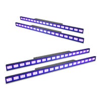 BeamZ LCB48 LED UV Schwarzlicht LED Bars 4er Set - 18x 3W UV LEDs