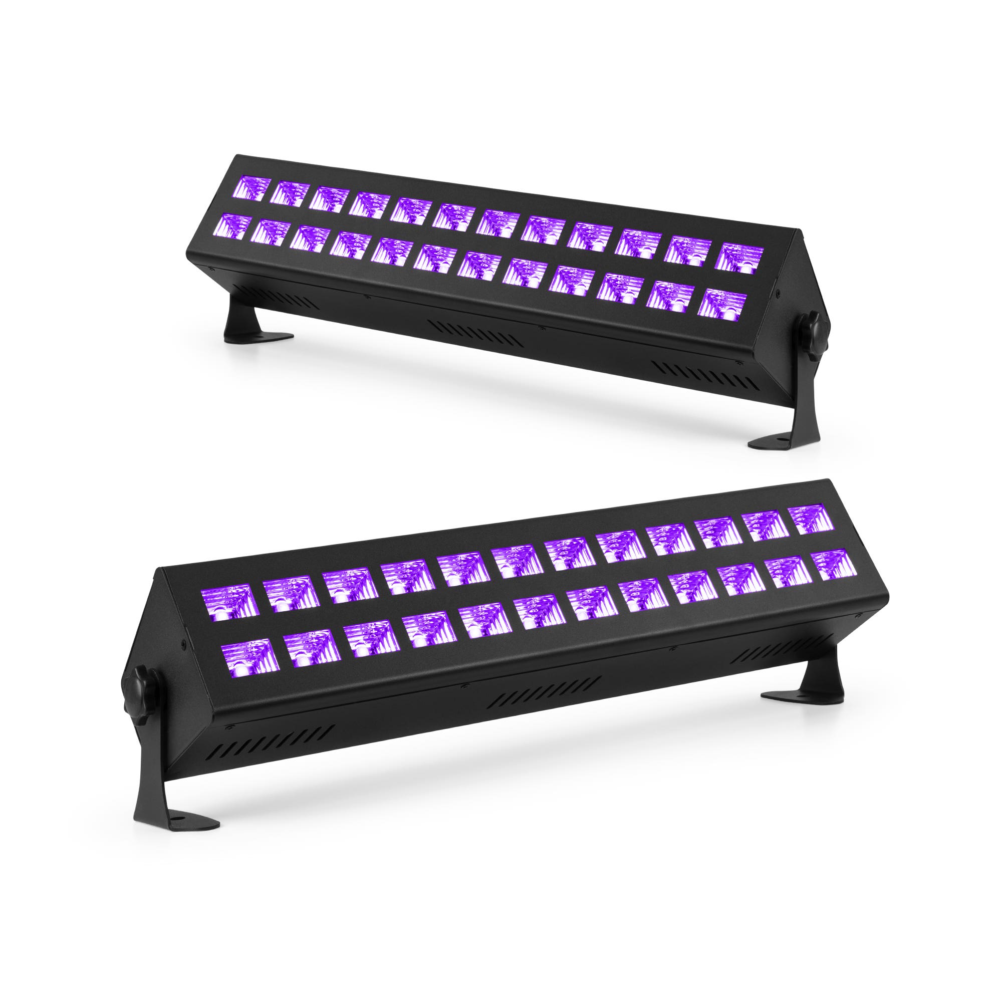BeamZ BUV243 Schwarzlicht LED Bar 2er Set - 24x3W UV LEDs - DMX - Stroboskopfunktion